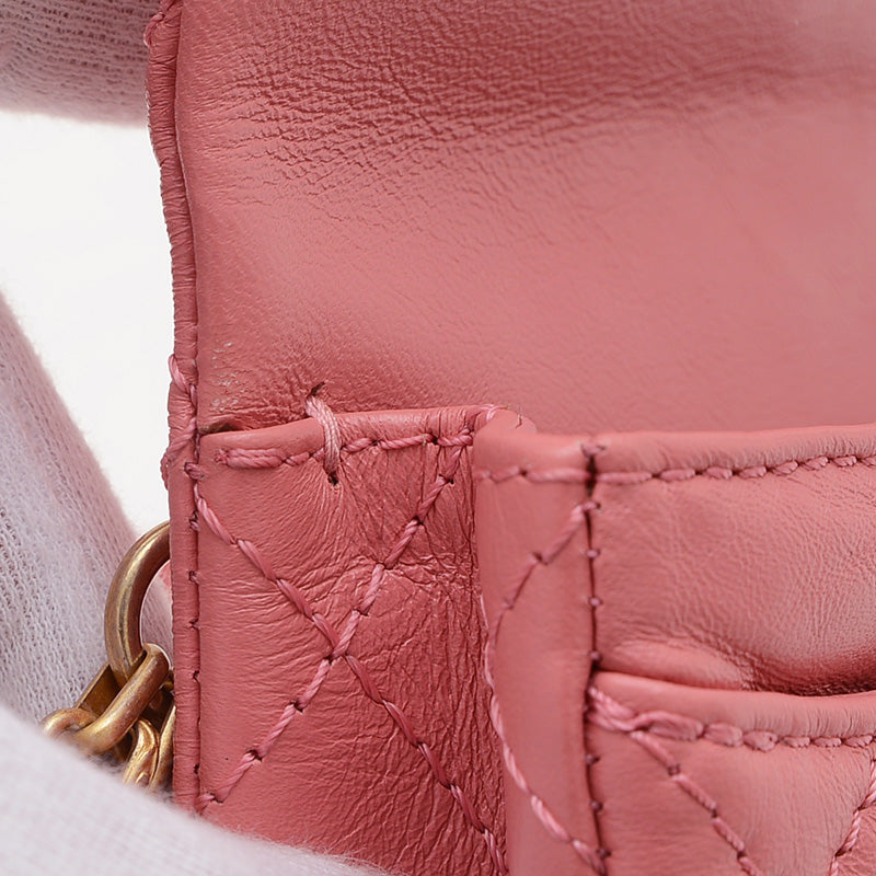 2.55 ウエストポーチ カーフスキン ピンク ゴールド金具 ソルド品 ウエストバッグ