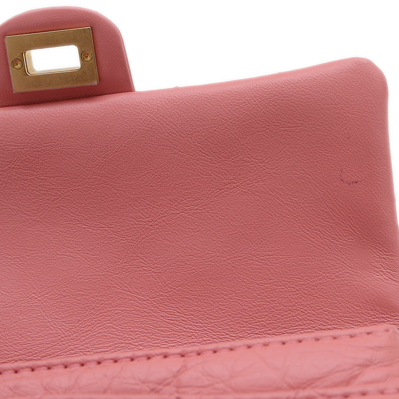 2.55 ウエストポーチ カーフスキン ピンク ゴールド金具 ソルド品 ウエストバッグ