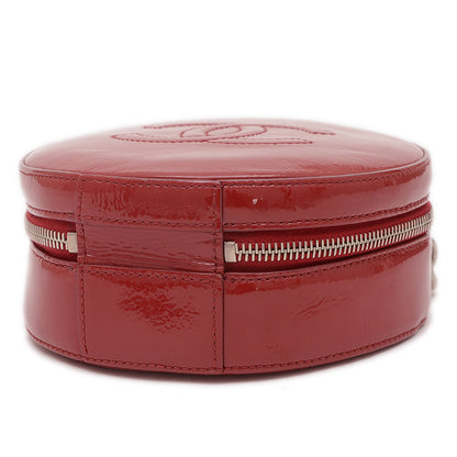 ラウンド アズアース 2WAYバッグ パテントレザー レッド A91946 ショルダーバッグ