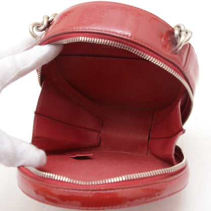 ラウンド アズアース 2WAYバッグ パテントレザー レッド A91946 ショルダーバッグ