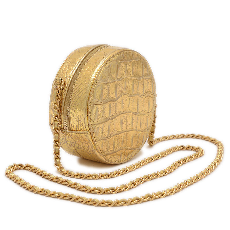 ココマーク ラウンド チェーンショルダーバッグ ゴールド ゴールド金具 ショルダーバッグ