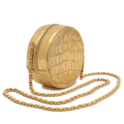 ココマーク ラウンド チェーンショルダーバッグ ゴールド ゴールド金具 ショルダーバッグ