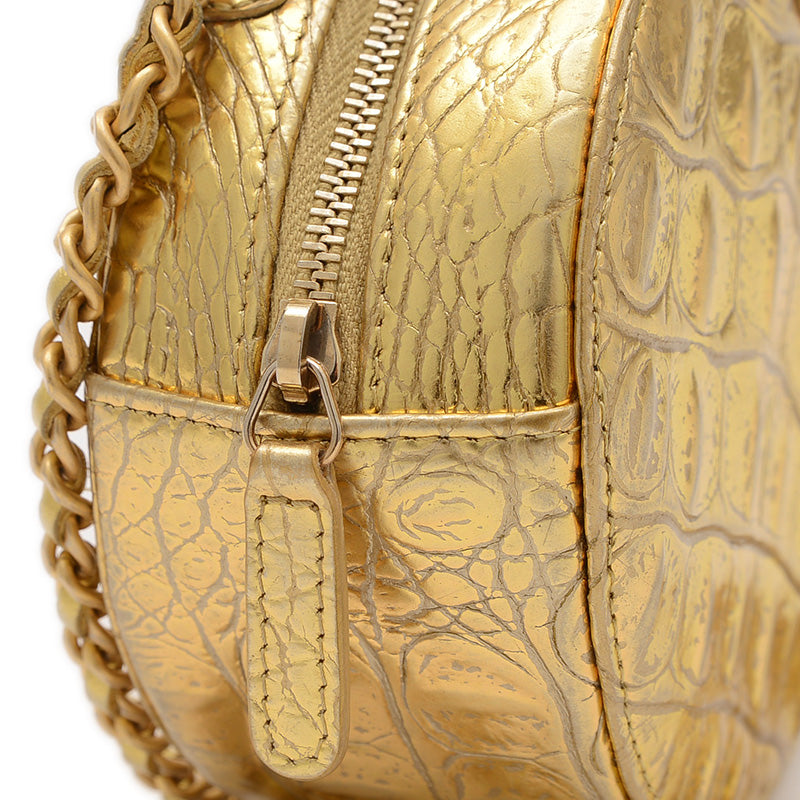 ココマーク ラウンド チェーンショルダーバッグ ゴールド ゴールド金具 ショルダーバッグ