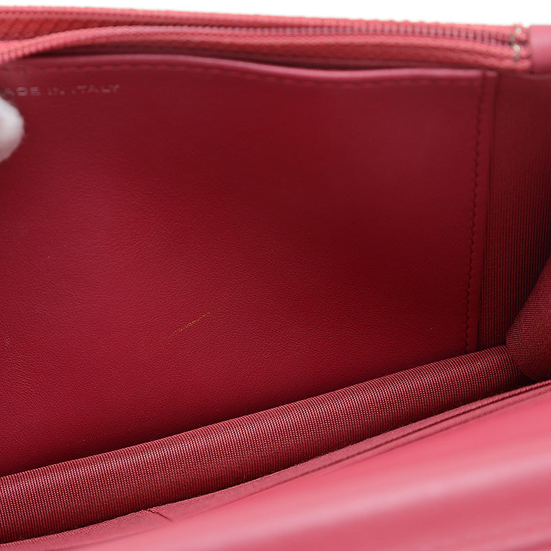 ボーイシャネル チェーンウォレット ラムスキン ピンク シルバー金具 A81969 ショルダーバッグ