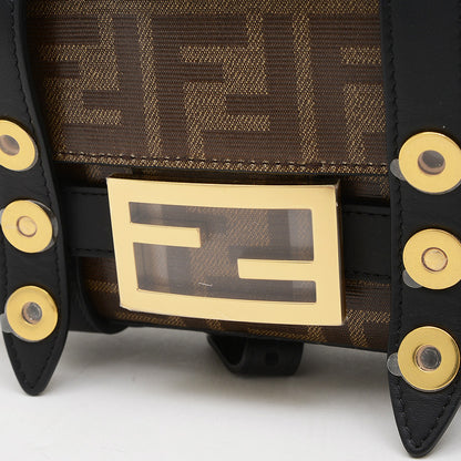 ズッカ バケット 2WAYバッグ PVC/レザー ブラウン/ブラック 8BS034 ショルダーバッグ