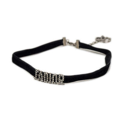 チョーカー ロゴ ジャドール ラインストーン J'adore チョーカー