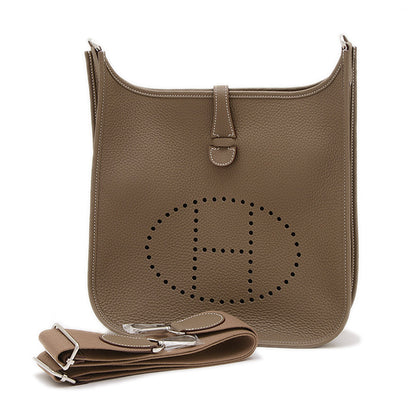 エブリン3 PM トリヨン エトゥープ シルバー金具 K刻印 ショルダーバッグ