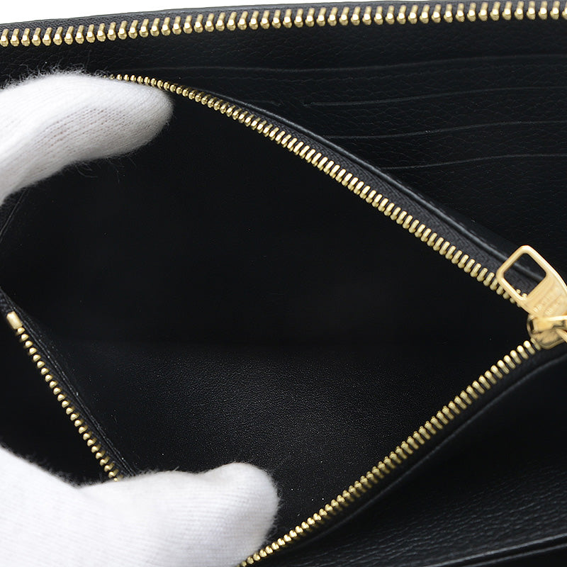 LVクラフティ アンプラント ジッピーウォレット 長財布 クレーム/ノワール M69727 長財布