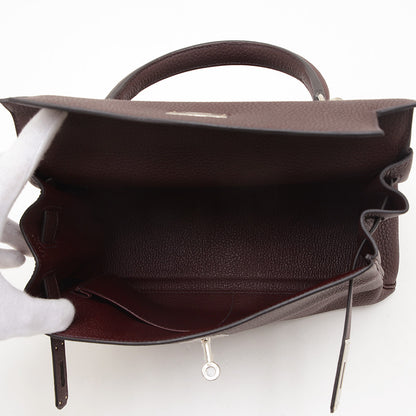 ケリー28 内縫い トゴ ルージュセリエ シルバー金具 B刻印 ハンドバッグ