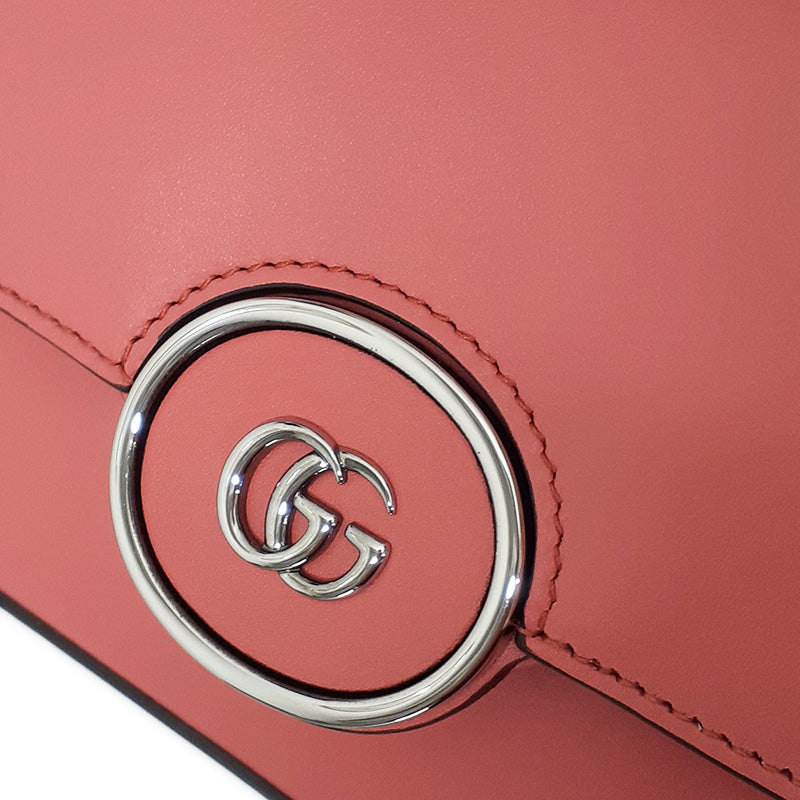 プチGG ミニ ショルダーバッグ レザー ピンク 739722 ショルダーバッグ