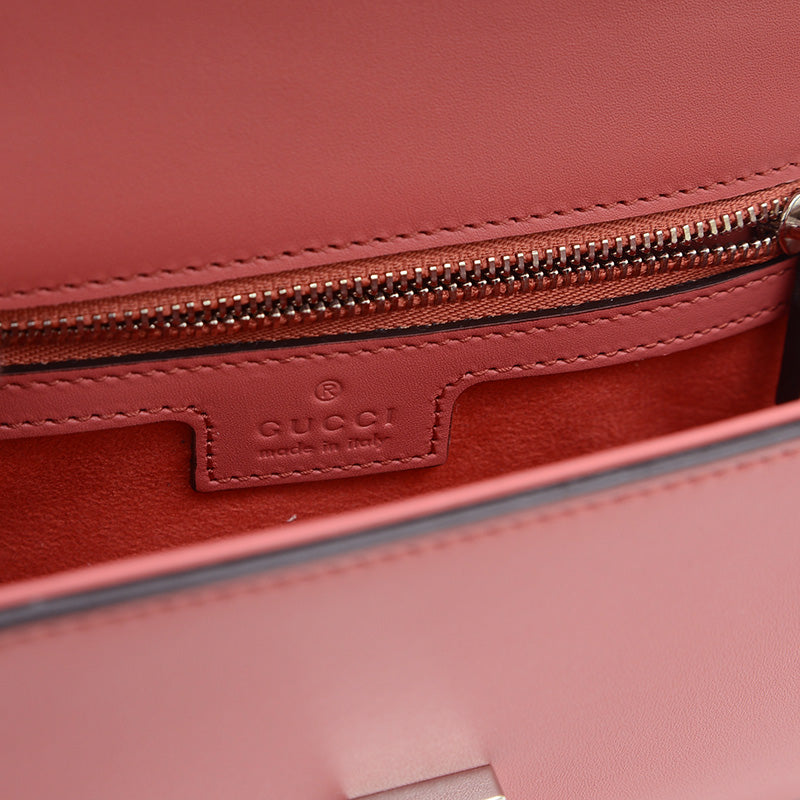 プチGG ミニ ショルダーバッグ レザー ピンク 739722 ショルダーバッグ