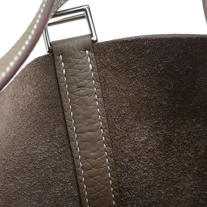 ピコタンロック MM 22 トリヨン エトゥープ シルバー金具 K刻印 ハンドバッグ