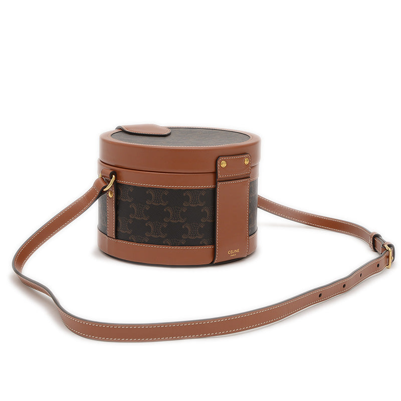 トリオンフ タンブール ミディアム ショルダーバッグ タン/ブラック ショルダーバッグ