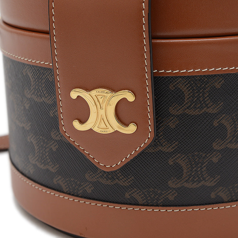 トリオンフ タンブール ミディアム ショルダーバッグ タン/ブラック ショルダーバッグ