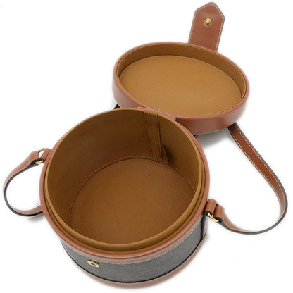 トリオンフ タンブール ミディアム ショルダーバッグ タン/ブラック ショルダーバッグ