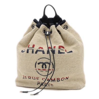 ドーヴィル バックパック ヘンプ/レザー ベージュ A93787 リュック・デイパック