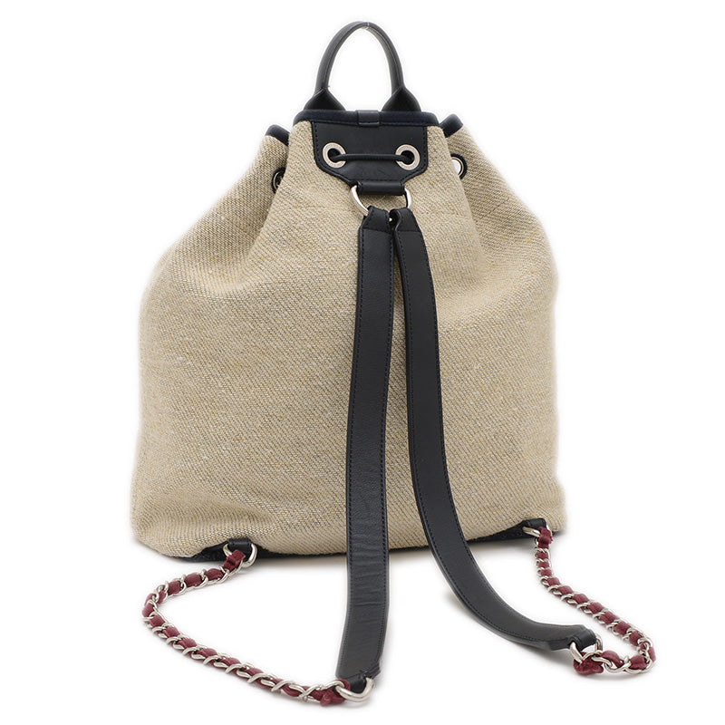 ドーヴィル バックパック ヘンプ/レザー ベージュ A93787 リュック・デイパック