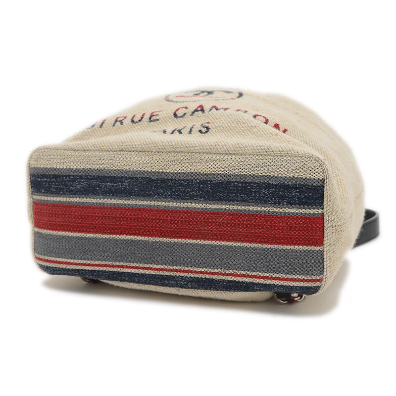 ドーヴィル バックパック ヘンプ/レザー ベージュ A93787 リュック・デイパック