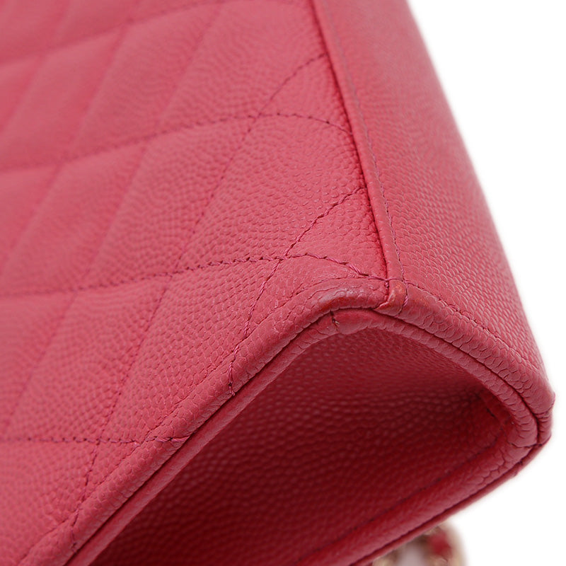 マトラッセ フォンケース 2WAYバッグ キャビアスキン ピンク ゴールド金具 AP3238 ハンドバッグ