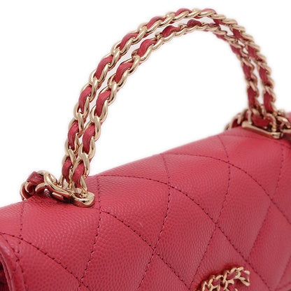 マトラッセ フォンケース 2WAYバッグ キャビアスキン ピンク ゴールド金具 AP3238 ハンドバッグ