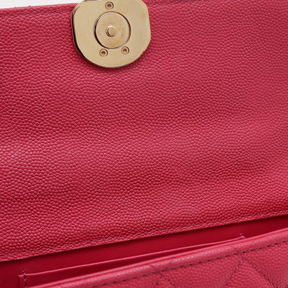 マトラッセ フォンケース 2WAYバッグ キャビアスキン ピンク ゴールド金具 AP3238 ハンドバッグ