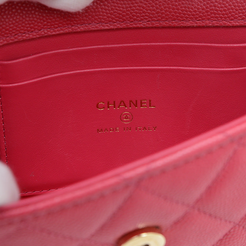 マトラッセ フォンケース 2WAYバッグ キャビアスキン ピンク ゴールド金具 AP3238 ハンドバッグ