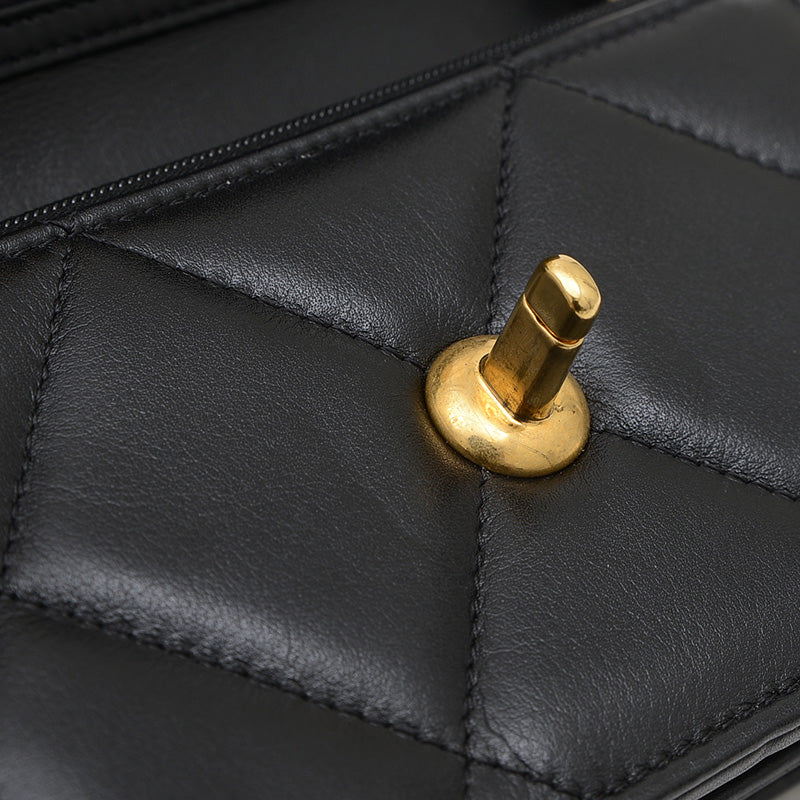 マトラッセ ミニ フラップ バッグ カーフスキン ブラック ゴールド金具 AS3720 ショルダーバッグ