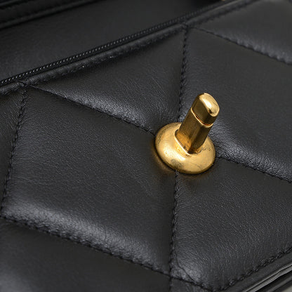 マトラッセ ミニ フラップ バッグ カーフスキン ブラック ゴールド金具 AS3720 ショルダーバッグ