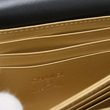 マトラッセ ミニ フラップ バッグ カーフスキン ブラック ゴールド金具 AS3720 ショルダーバッグ