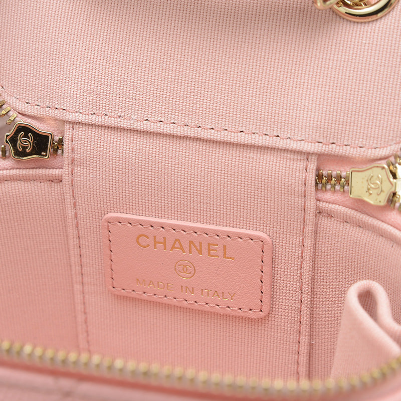 クラシック スモールバニティ チェーンショルダー ピンク AP1340 ショルダーバッグ