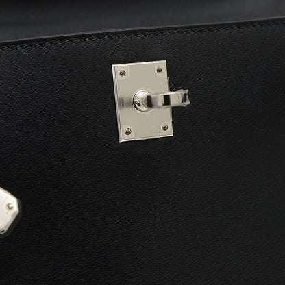 ポシェットケリー スイフト ブラック シルバー金具 B刻印 ハンドバッグ