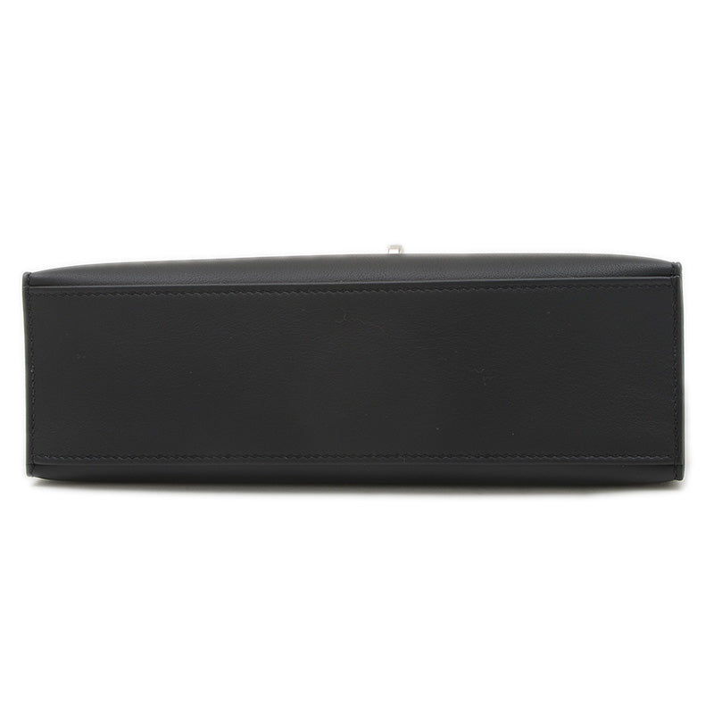 ポシェットケリー スイフト ブラック シルバー金具 B刻印 ハンドバッグ