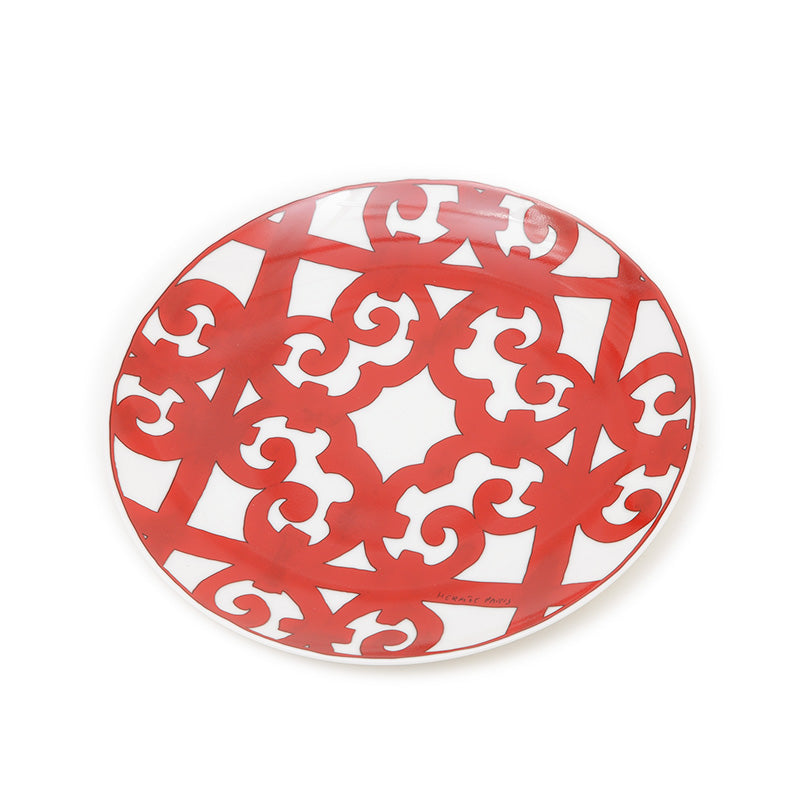ガダルキヴィール パンプレート 17cm お皿 陶器 ホワイト/レッド 食器