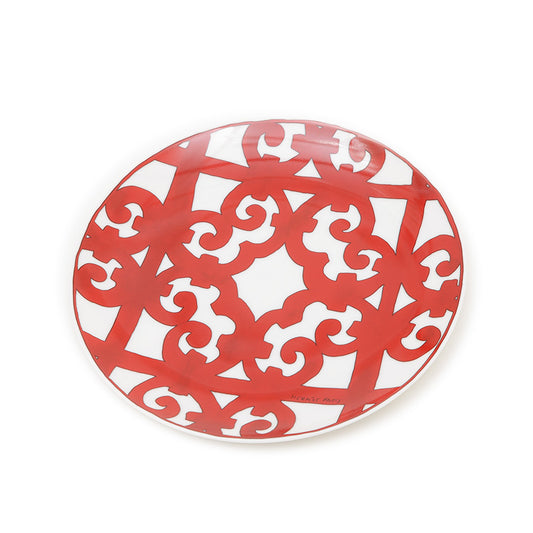 ガダルキヴィール パンプレート 17cm お皿 陶器 ホワイト/レッド 食器