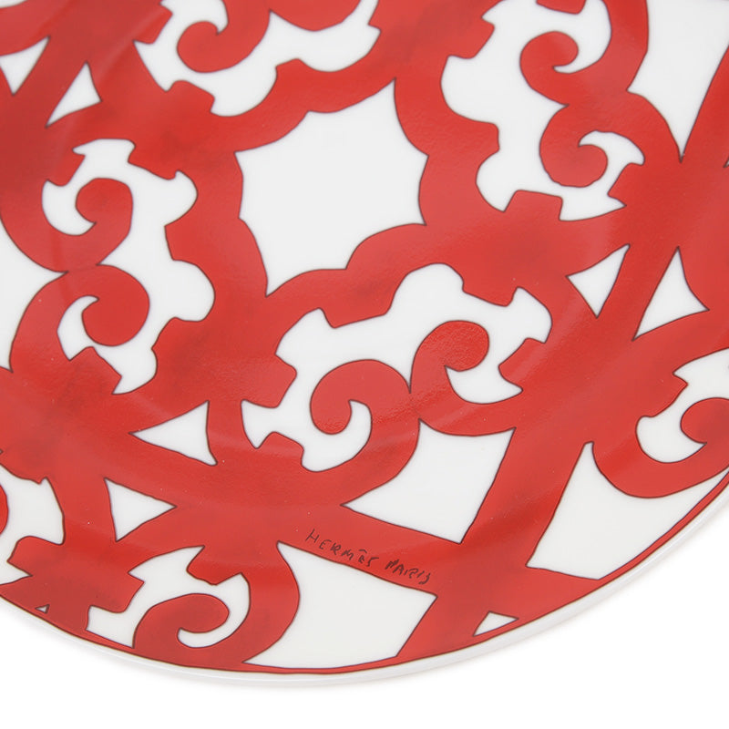 ガダルキヴィール パンプレート 17cm お皿 陶器 ホワイト/レッド 食器