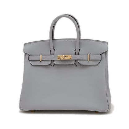 バーキン25 スイフト グリパンタン シャンパンゴールド金具 K刻印 ハンドバッグ