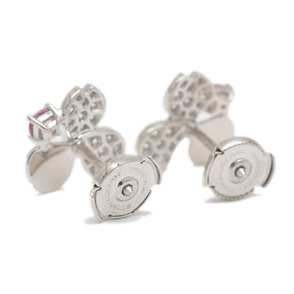 ペーパーフラワー ピアス Pt950/ダイヤ/トルマリン ピアス