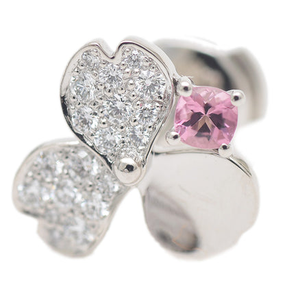 ペーパーフラワー ピアス Pt950/ダイヤ/トルマリン ピアス