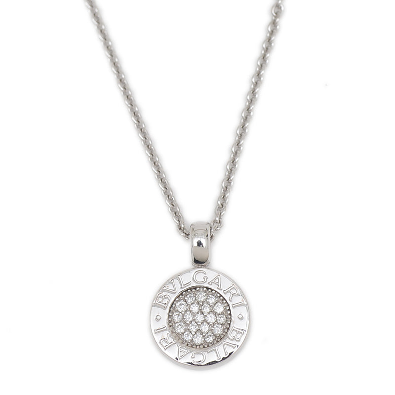 ブルガリブルガリ ネックレス K18WG パヴェダイヤ ネックレス