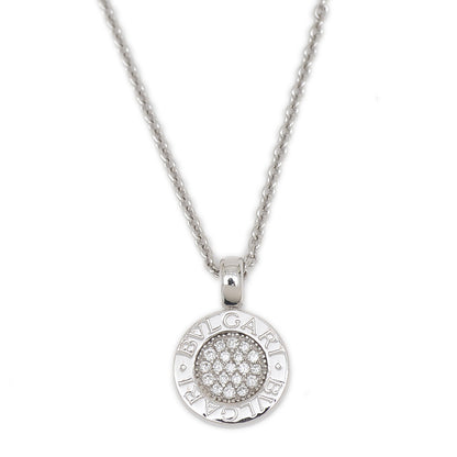 ブルガリブルガリ ネックレス K18WG パヴェダイヤ ネックレス