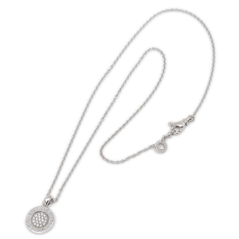 ブルガリブルガリ ネックレス K18WG パヴェダイヤ ネックレス