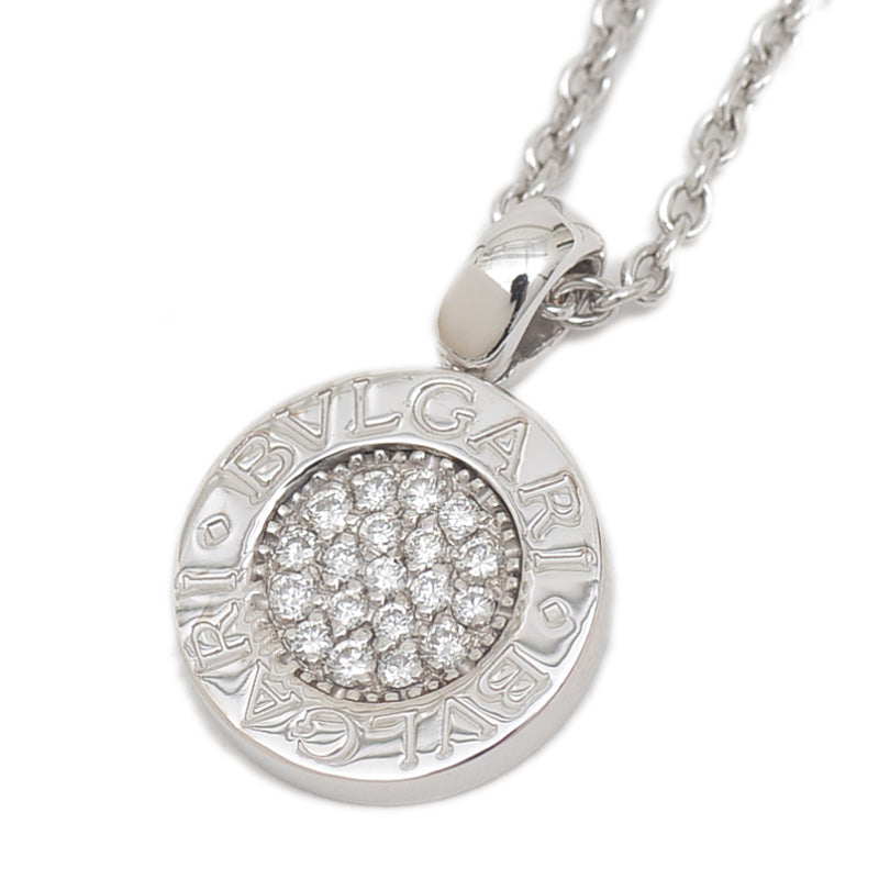 ブルガリブルガリ ネックレス K18WG パヴェダイヤ ネックレス