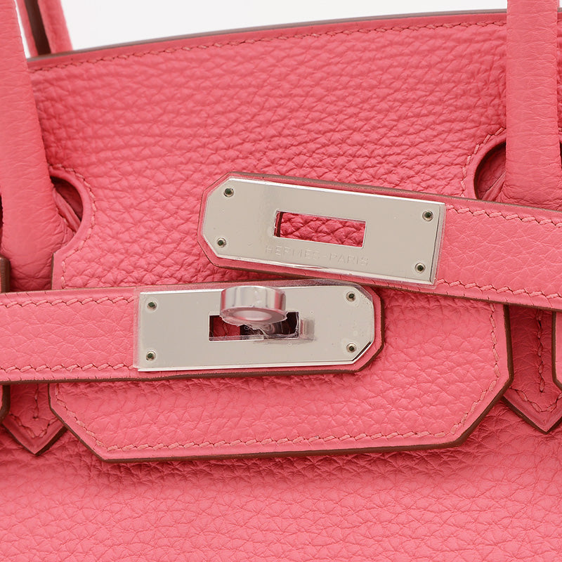 バーキン30 トゴ ローズリップスティック シルバー金具 Q刻印 ハンドバッグ