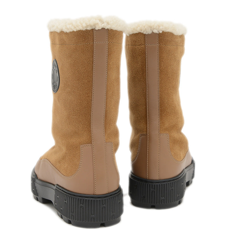 ジャーニー ボアブーツ スエード ムートン キャメル/ブラック #36.5 ブーツ