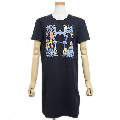 カルトゥッシュ ドレス ワンピース 半袖 コットン ブラック 40サイズ ワンピース