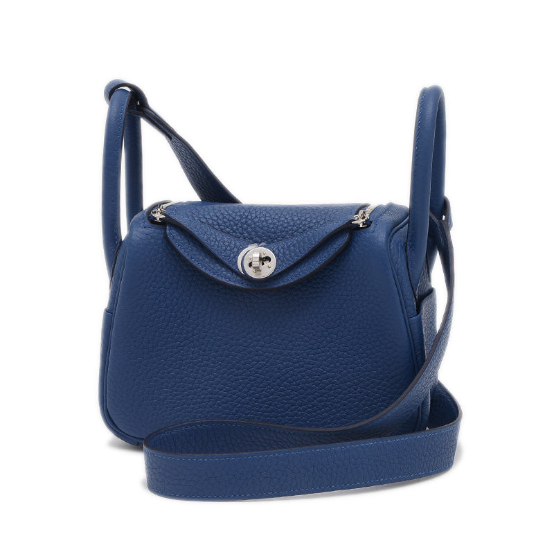 ミニリンディ トリヨン ブルータイ シルバー金具 K刻印 ショルダーバッグ