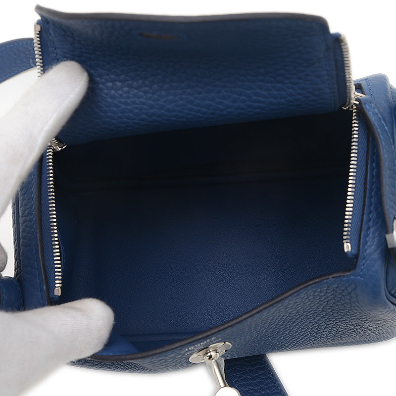 ミニリンディ トリヨン ブルータイ シルバー金具 K刻印 ショルダーバッグ