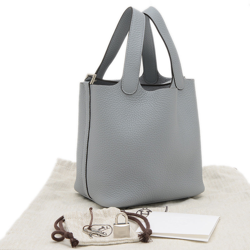 ピコタンロック PM 18 トリヨン グリパンタン シルバー金具 K刻印 ハンドバッグ