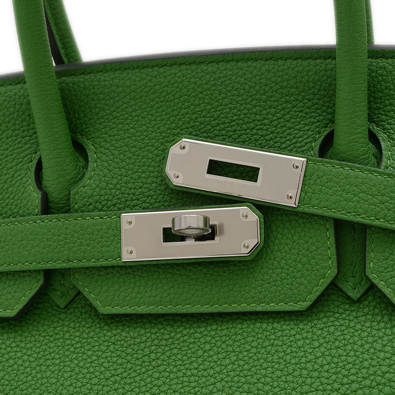 バーキン30 トゴ ヴェールユッカ シルバー金具 B刻印 ハンドバッグ