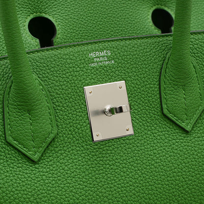 バーキン30 トゴ ヴェールユッカ シルバー金具 B刻印 ハンドバッグ